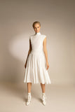  PENDA • Luxury Designer Fashion  • Crepe de chine dress • Front zip fermée • SS20