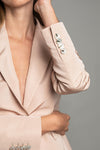  PENDA • Luxury Designer Fashion  • Faille seta silk Jacket • Detail buttons