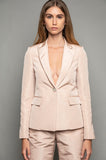 PENDA • Luxury Designer Fashion  • Faille seta silk Jacket • Front Details