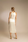  PENDA • Luxury Designer Fashion  • Festive Satin Skirt • Back • SS21