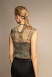  PENDA • Luxury Designer Fashion  • Sustainable  Silk Tencel Camisole Top • Back with Muslin Top